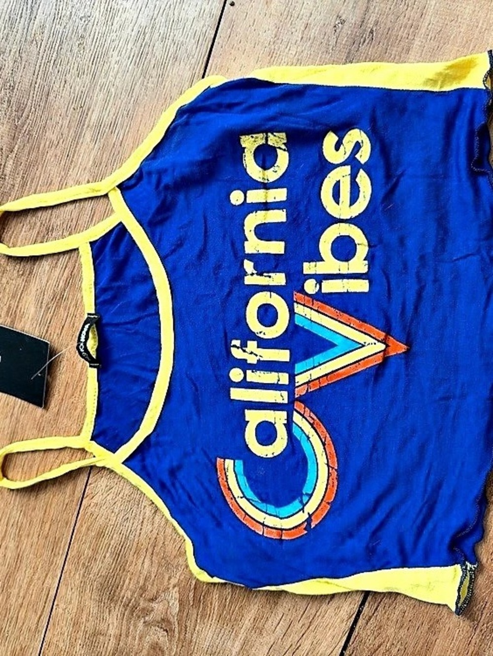 Fashion Nova Nothing Like Cali Tank Color Block Tank in Blue & Yellow Size